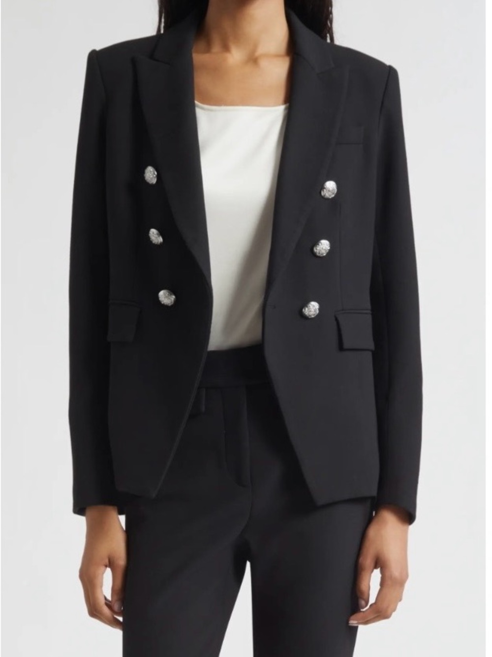 ‼️NWT Black Veronica Beard Dickey blazer with silver buttons